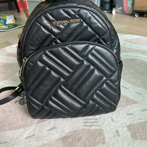 Michael Kors Black Quilted Backpack